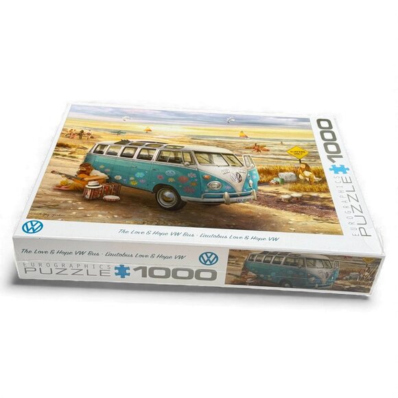 Eurographics The Love & Hope VW Bus Jigsaw Puzzle 1000 pc Volkswagon New Sealed - Picture 4 of 8